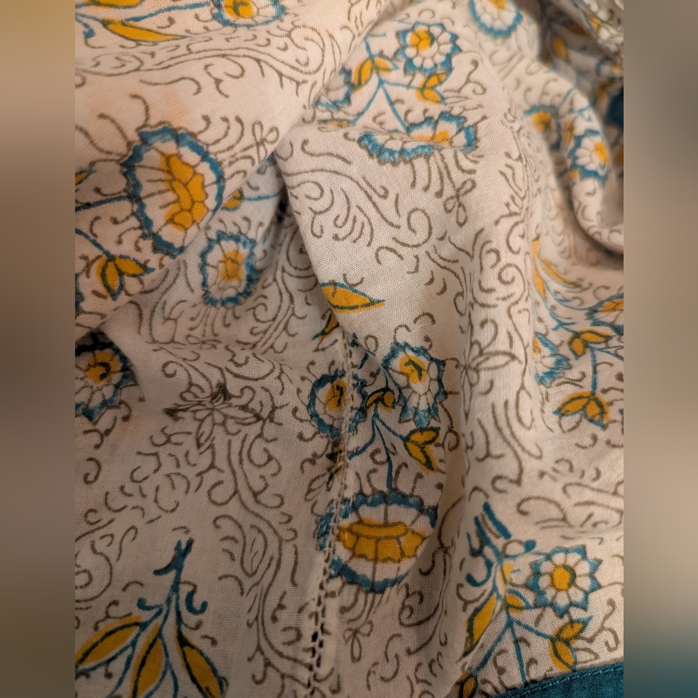 EUC πβ€οΈROBERTA ROLLER RABBITβ€οΈπ BOHO TUNIC DRESS π 3/4 Sleevesπ COTTONπSz S - Picture 7 of 7